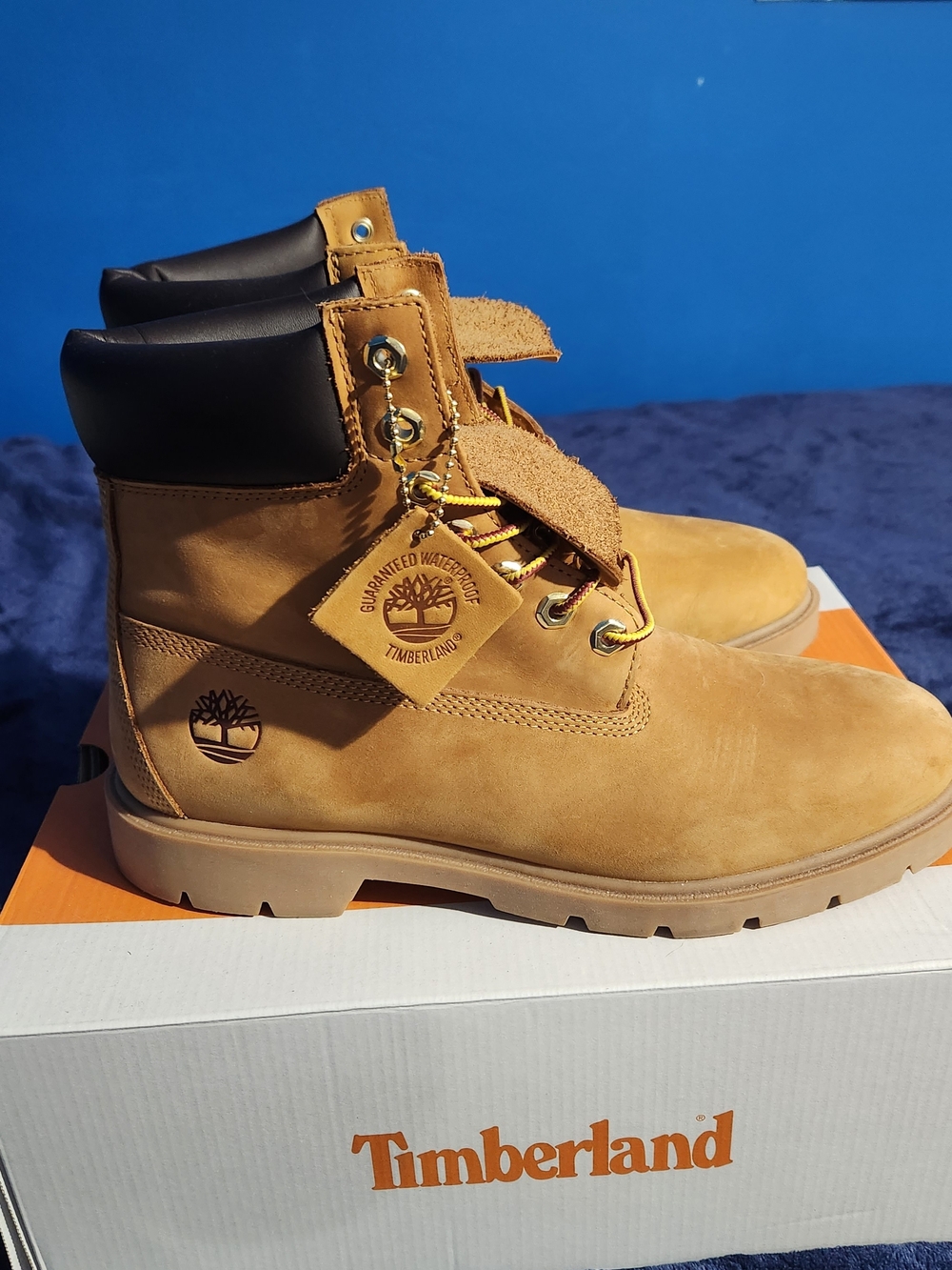 Timberland Men's Wheat Nubuck 6" Work Boots with Padded Collar